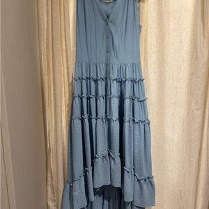 Calvin Klein High Low Blue Dress